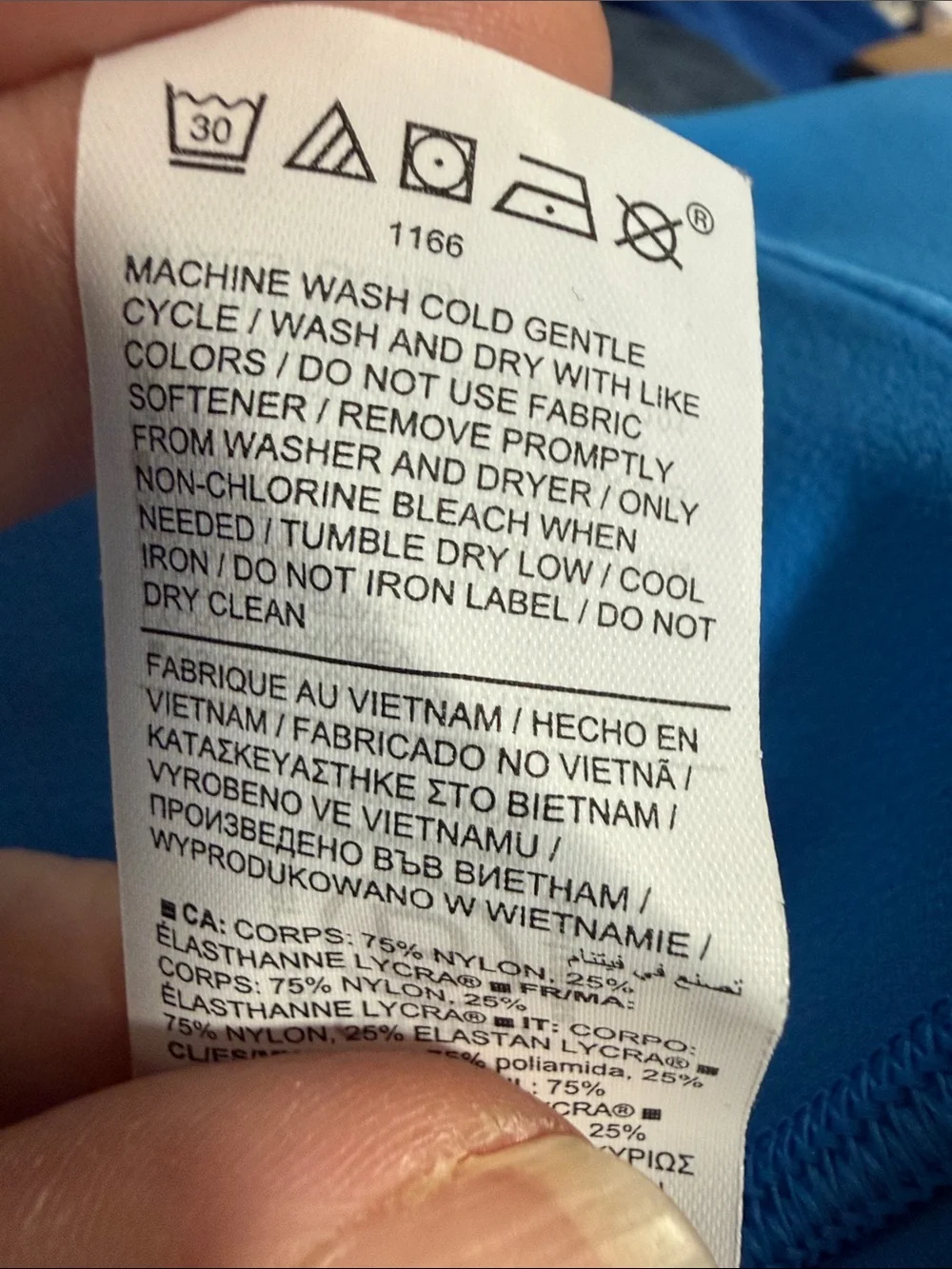 ATHLETA Bright Blue Salutation Stash 7/8 Tight with Side Pockets Size Medium